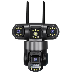 Camera de securitate Andowl G819 4G PTZ IP 8K 12MP cu lentila tripla ecran triplu detectare miscare audio bidirectional si vedere nocturna