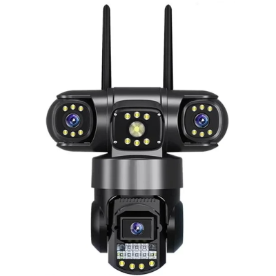 Camera de securitate Andowl G819 4G PTZ IP 8K 12MP cu lentila tripla ecran triplu detectare miscare audio bidirectional si vedere nocturna