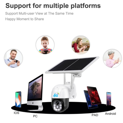 Camera de Supraveghere 4G cu Panou Solar V380 PRO 4MP 2K