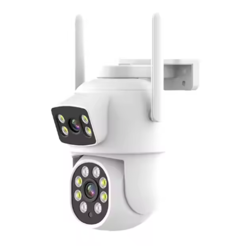 Camera de supraveghere cu lentila duala de 4MP x 2 WIFI 2.4GHZ Audio bidirectionala