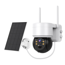 Camera de supraveghere cu panou solar senzor PIR si sirena