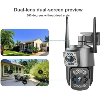 Camera de supraveghere dubla profesionala rotativa GRI cu leduri multiple