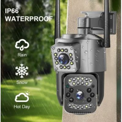 Camera de supraveghere dubla profesionala rotativa GRI cu leduri multiple