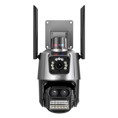 Camera de supraveghere dubla WIFI 8MP exterior/interior Ultra HD 5X zoom rotire alarma senzor miscare AX