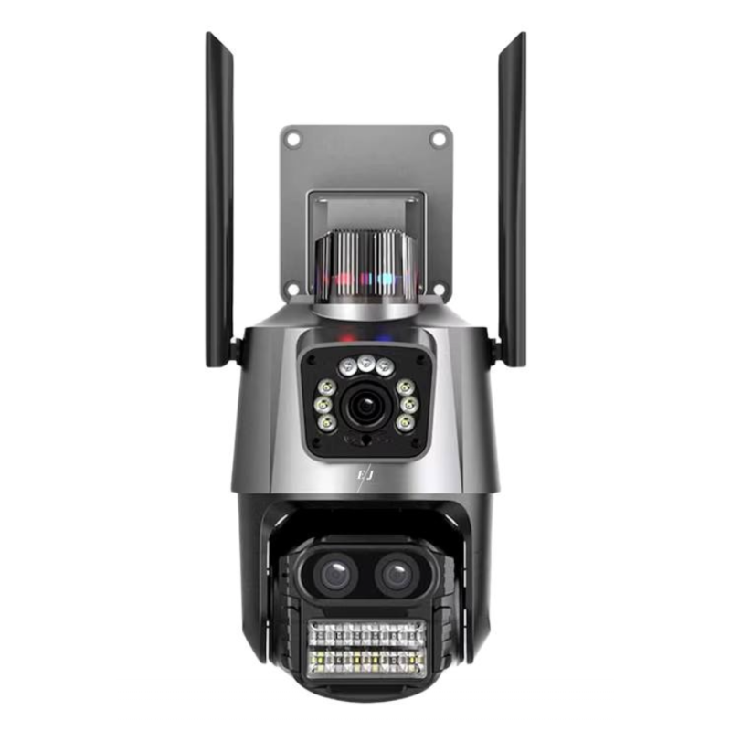 Camera de supraveghere dubla WIFI 8MP exterior/interior Ultra HD 5X zoom rotire alarma senzor miscare AX