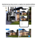 Camera de supraveghere dubla WIFI 8MP exterior/interior Ultra HD 5X zoom rotire alarma senzor miscare AX