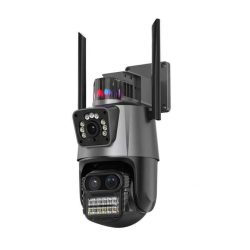 Camera de Supraveghere dubla WIFI Rotativa cu Sirena 8MP