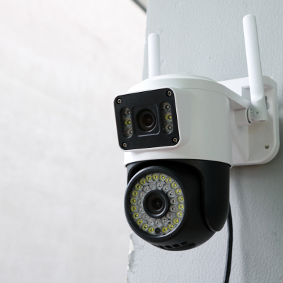 Camera de supraveghere IP 2 EYES VIEW 2 ECRANE in acelasi timp 5.0MPX rotire 360 ​​​​de grade vedere pe timp de noapte