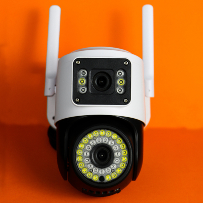 Camera de supraveghere IP 2 EYES VIEW 2 ECRANE in acelasi timp 5.0MPX rotire 360 ​​​​de grade vedere pe timp de noapte