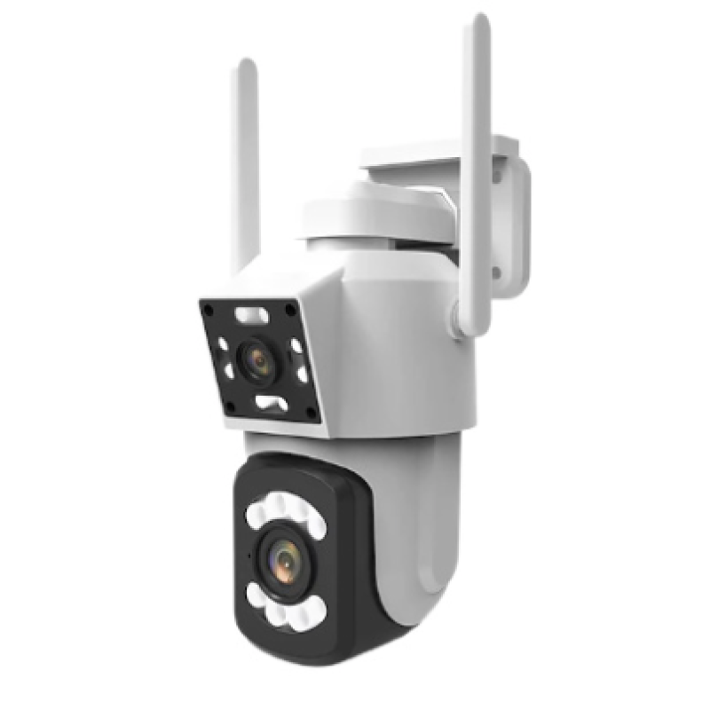 Camera de supraveghere PTZ WIFI 2.4G audio bidirectionala si lentila dual ALB