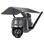 Camera de supraveghere SIM 4G Q S808 4MP exterior senzor miscare panou solar rotire din aplicatie