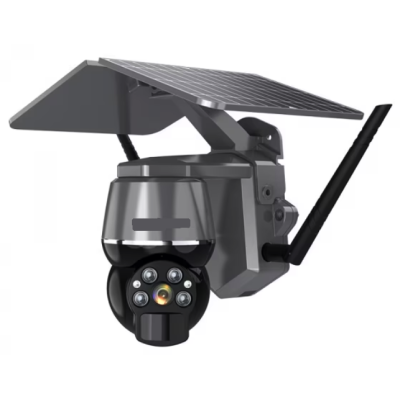 Camera de supraveghere SIM 4G Q S808 4MP exterior senzor miscare panou solar rotire din aplicatie