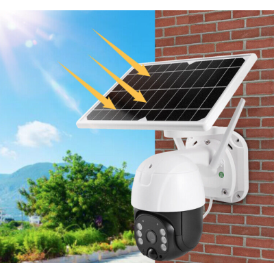 Camera de supraveghere Wifi cu Panou Solar Atasat si Senzor de Miscare alert PTZ