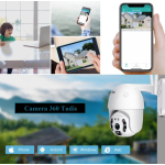 Camera de supraveghere WIFI Pro 8 LED 3MP exterior/interior FullHD 2k 4X zoom