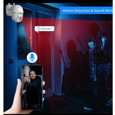 Camera de supraveghere WIFI Pro 8 LED 3MP exterior/interior FullHD 2k 4X zoom