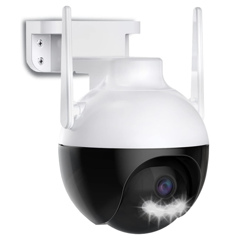 Camera inteligenta de Supraveghere cu Unghi Wide HD 4MP Rotunda Alba