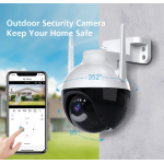 Camera inteligenta de Supraveghere cu Unghi Wide HD 4MP Rotunda Alba HA