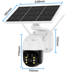 Camera supraveghere cu panou solar full HD PTZ 6 LED
