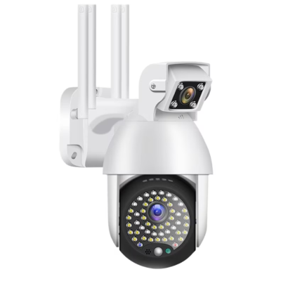 Camera Supraveghere IP PTZ Duala wireless 320 grade 1080p IR+LED Exterior Senzor Miscare Alarma