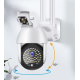 Camera Supraveghere IP PTZ Duala wireless 320 grade 1080p IR+LED Exterior Senzor Miscare Alarma