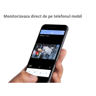 Camera Supraveghere IP PTZ Duala wireless 320 grade 1080p IR+LED Exterior Senzor Miscare Alarma