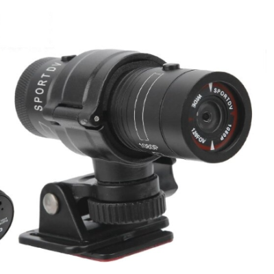 Camera video MINI F9 sport 1080p Full HD unghi larg de 120 grade  60 de cadre video poate fi montata pe casca sau bicicleta/motocicleta
