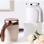 Cana cu amestecare automata din otel inoxidabil stil Termos cu maner