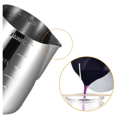 Cana din inox cu gradatie pentru spumare cu maner 350 ml