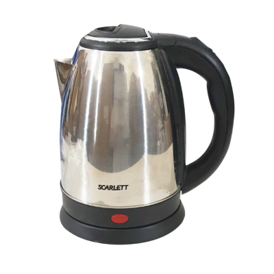 Cana Fierbator Scarlett 1500W capacitate 2L Oprire automata Inox/Negru