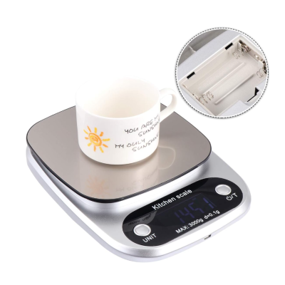 Cantar de bucatarie electronic cu display LCD GRI