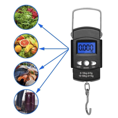 Cantar electronic MRG P-WH-A08, 50 Kg, Ecran Digital, Negru