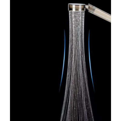 Cap de Dus cu Elice pentru Presiune Inalta cu Buton Oprire Apa Jet Tip Vortex Cromat