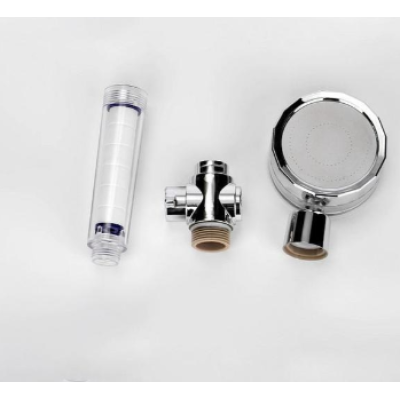 Cap de Dus cu Elice pentru Presiune Inalta cu Buton Oprire Apa Jet Tip Vortex Cromat