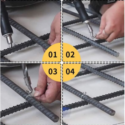 Carlig semi automat de legat sarma fier beton armatura din otel cu maner ergonomic din cauciuc