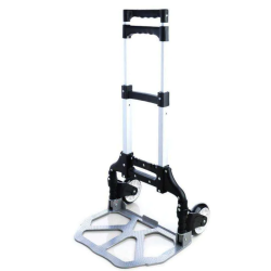 Carucior pentru cumparaturi pliabil cu platforma si maner extensibil aluminiu