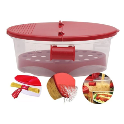 Caserola cu strecuratoare pentru preparare paste la microunde