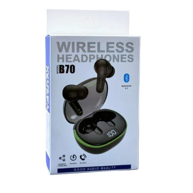 Casti bluetooth B70 procentaj baterie digital