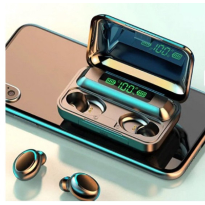 Casti In Ear TWS F9 Bluetooth 5.0 Wireless IPX7 4000mAh HiFi
