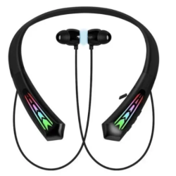 Casti wireless Andowl Q EM20 Bluetooth cu 7 culori LED 