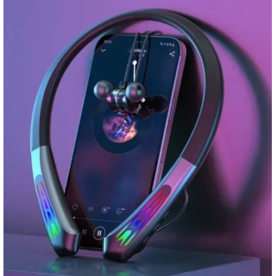 Casti wireless Andowl Q EM20 Bluetooth cu 7 culori LED 