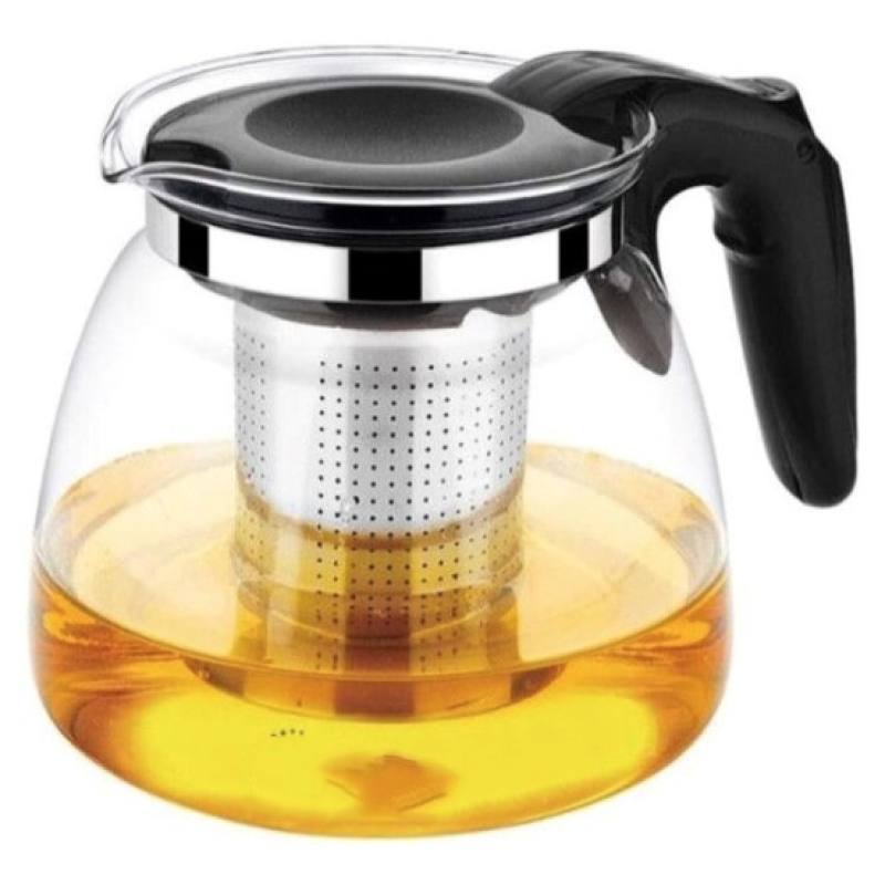 Ceainic 1100 ml din sticla termorezistenta filtru infuzor