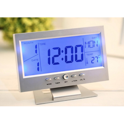 Ceas cu ecran LCD DS 8082 Argintiu