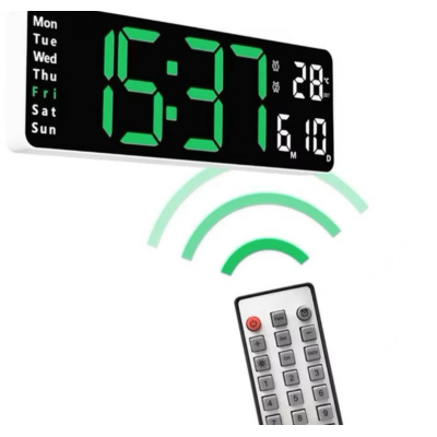 Ceas de perete / masa electronic RD A322 de 32cm afisaj verde