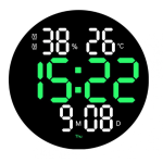 Ceas de perete electronic RD A329 afisaj VERDE temperatura umiditate data