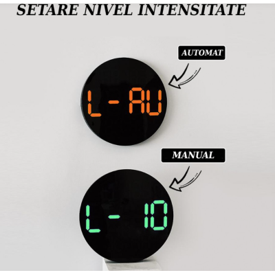 Ceas de perete electronic RD A329 afisaj VERDE temperatura umiditate data
