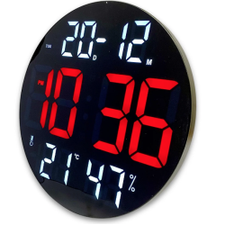 Ceas digital cu termometru CGH 8011 de 30 cm cu telecomanda