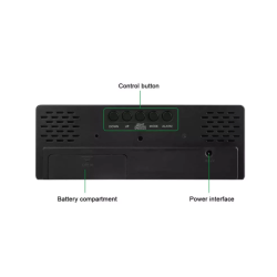 Ceas digital LED DS-3806M cu afisaj ALB