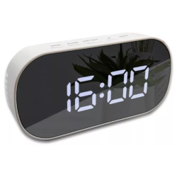 Ceas electronic A118 design modern afisaj LCD alb