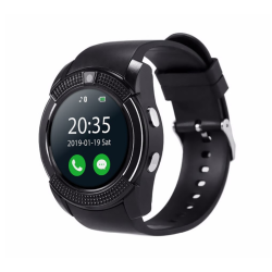 Ceas inteligent SmartWatch V8 cu Bluetooth NEGRU