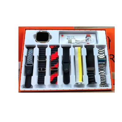 Ceas smartwatch ultra 3 cu 7 bratari culori diferite Ecran tactil HD